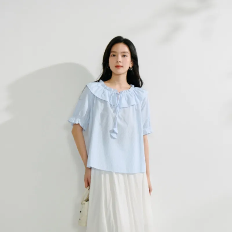 Inman Shirts Women's Powder Blue-2