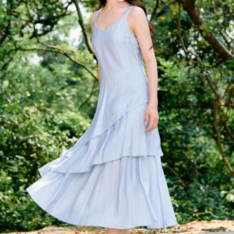 Inman Slip Dresses Women's Powder Blue-4
