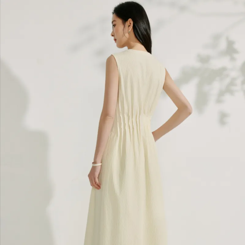Inman Sleeveless Dress Women's Pear Blossom Beige-3