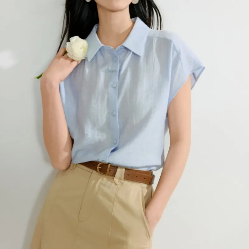 Inman Shirts Women's Light Blue-4