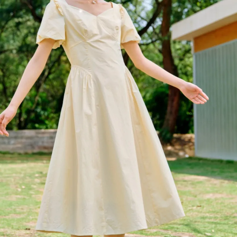 Inman Short Sleeved Dress Women's Ancient Apricot-2