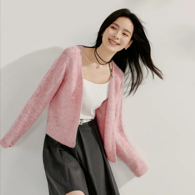Inman Knitwear Women's Pink Peach Red-2