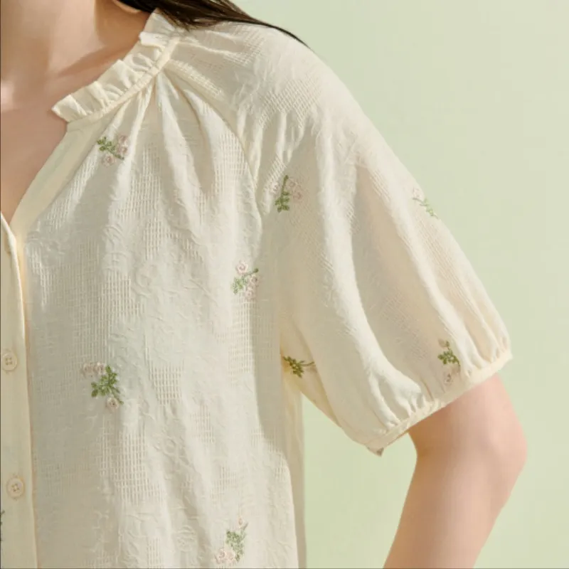 Inman Shirts Women's Pear Blossom Beige-4
