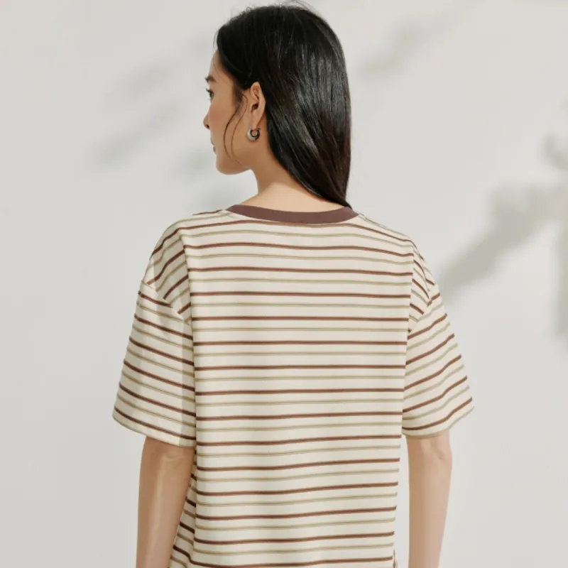 Inman T Shirt Women's Coffee Apricot-3