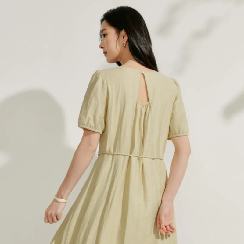 Inman Short Sleeved Dresses Women's Pea Green-3