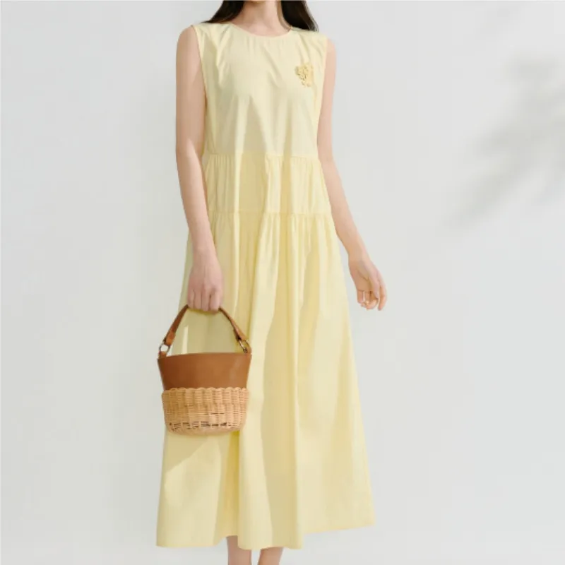 Inman Sleeveless Dress Women's Light Yellow-4