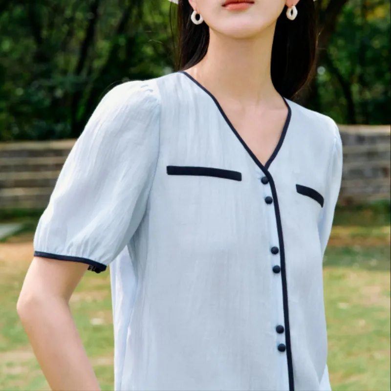 Inman Shirts Women's Sky Blue-4