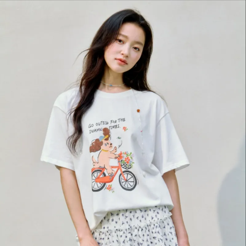 Inman T Shirts Women's Pearl White-4