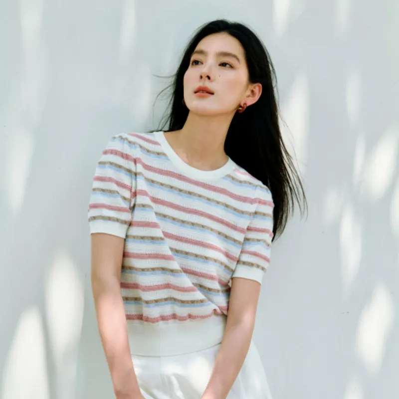 Inman Knitwear Women's Rainbow Stripes-3