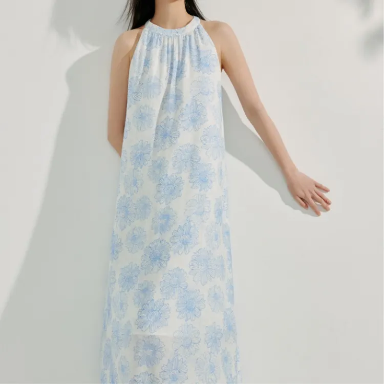 Inman Slip Dresses Women's Lake Blue Floral-3