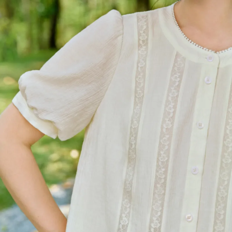 Inman Shirts Women's Pear Blossom Beige-4