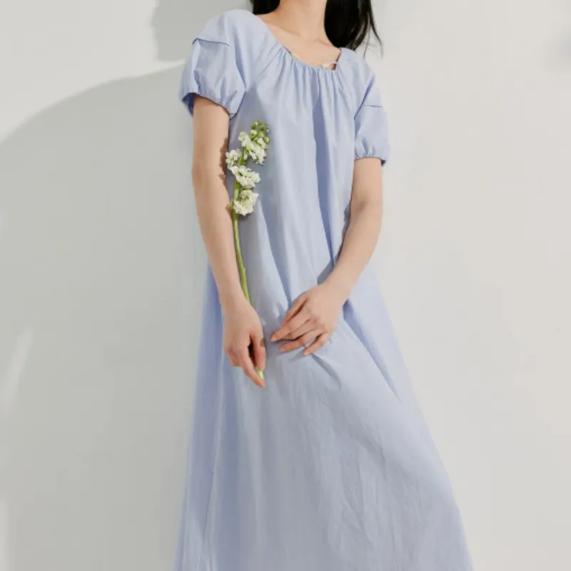 Inman Long Sleeved Dress Women's Sky Blue-4