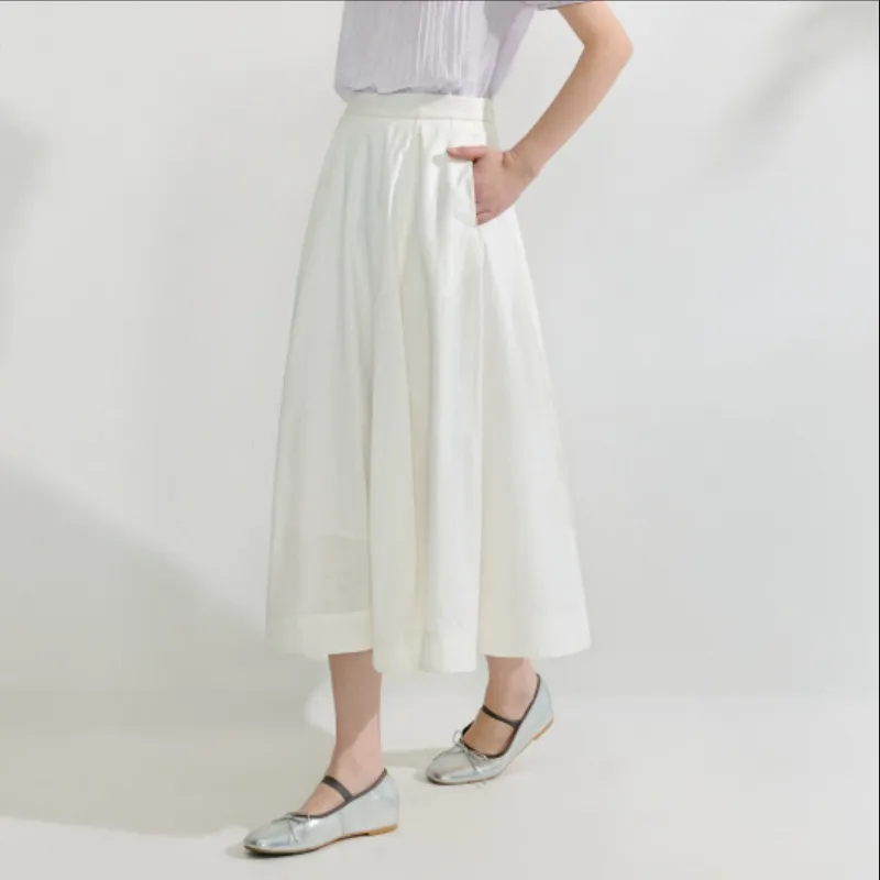 Inman Casual Short Skirts Women's Pearl White-4