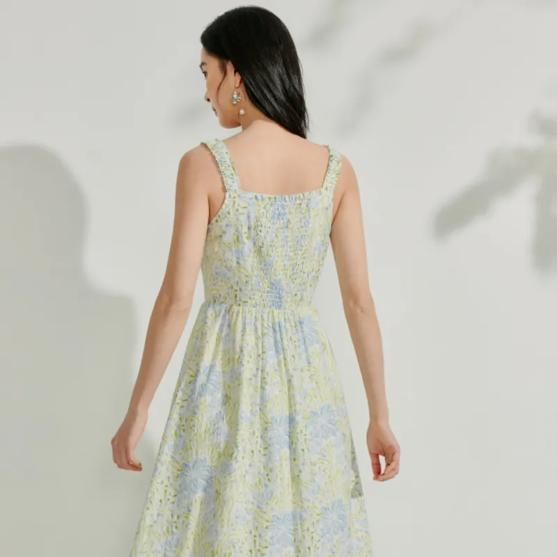 Inman Sleeveless Dress Women's Turquoise Mountain And River-3