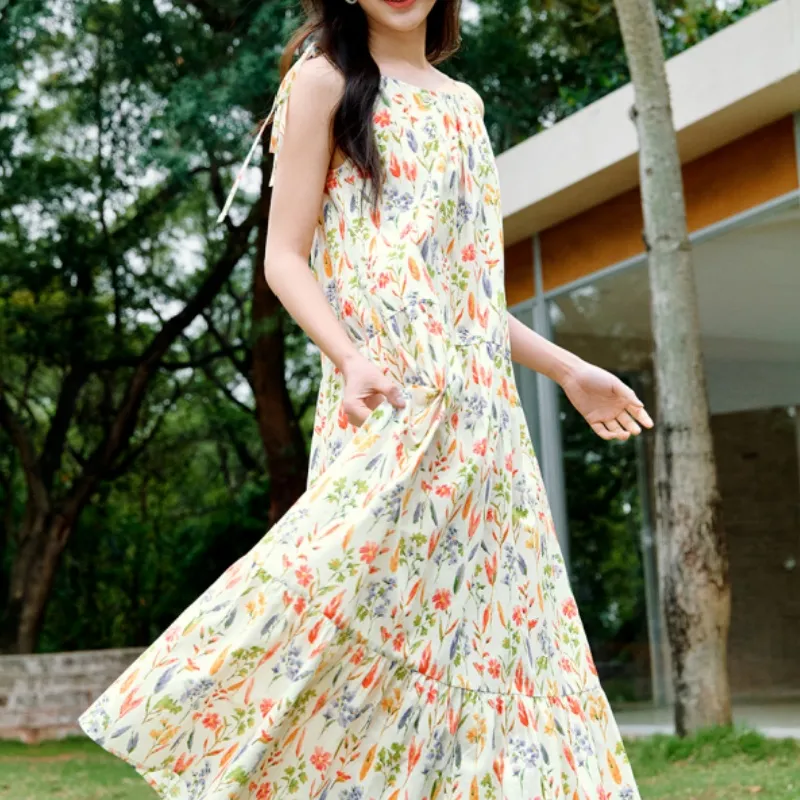 Inman Sleeveless Dress Women's Fresh Floral-3