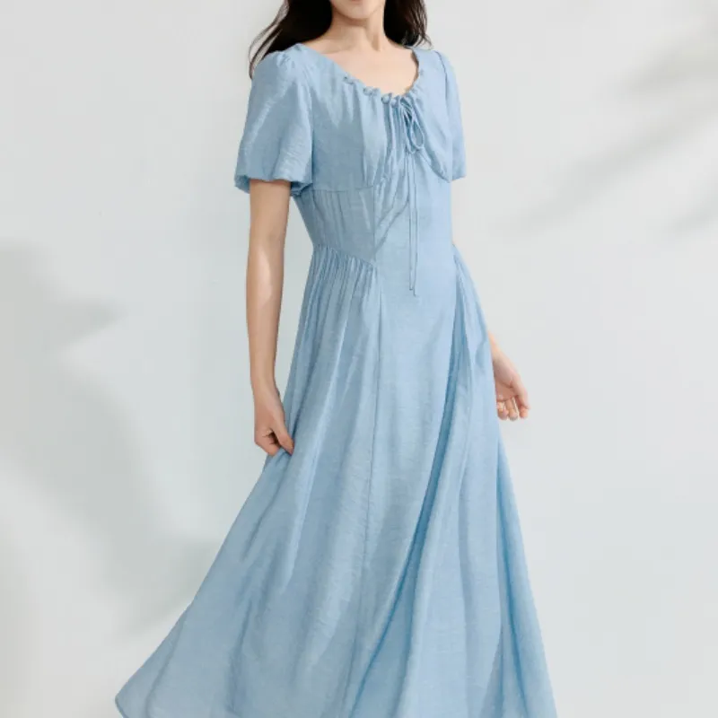 Inman Long Sleeved Dress Women's Powder Blue-3