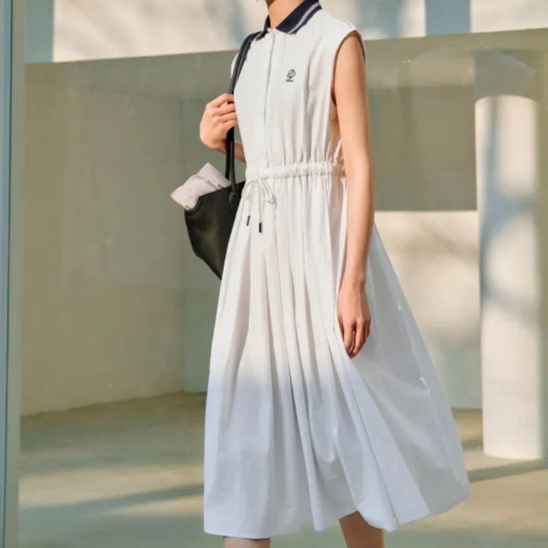 Inman Sleeveless Dress Women's Cloud White-4