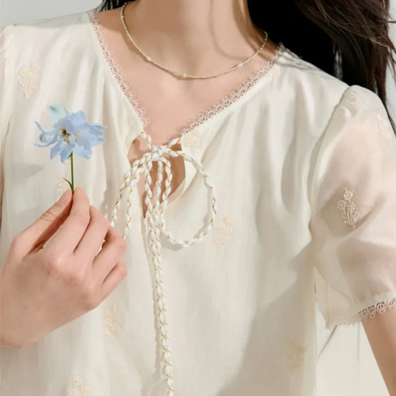 Inman Short Sleeved Dress Women's Fragrant Light Apricot-4