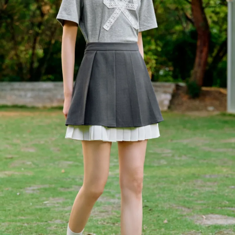 Inman Casual Short Skirts Women's Noble Gray-2