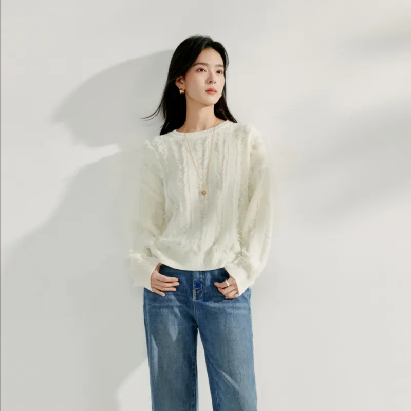 Inman Knitwear Women's Pearl White-4