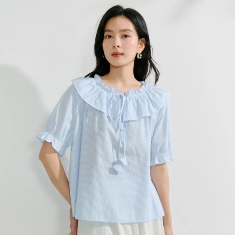 Inman Shirts Women's Powder Blue-3