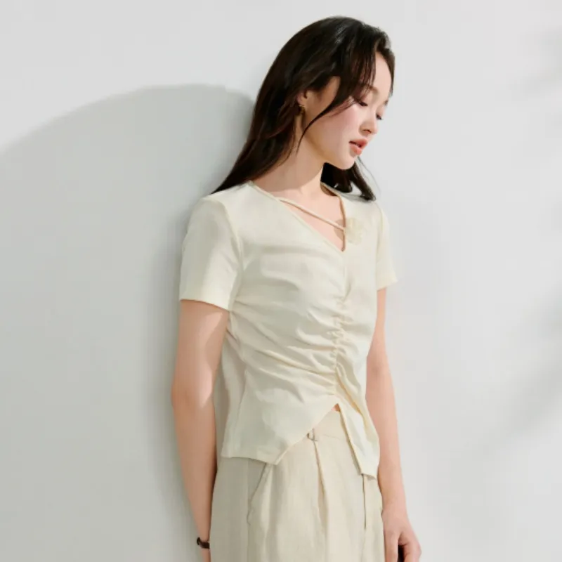 Inman T Shirt Women's Cream White-3