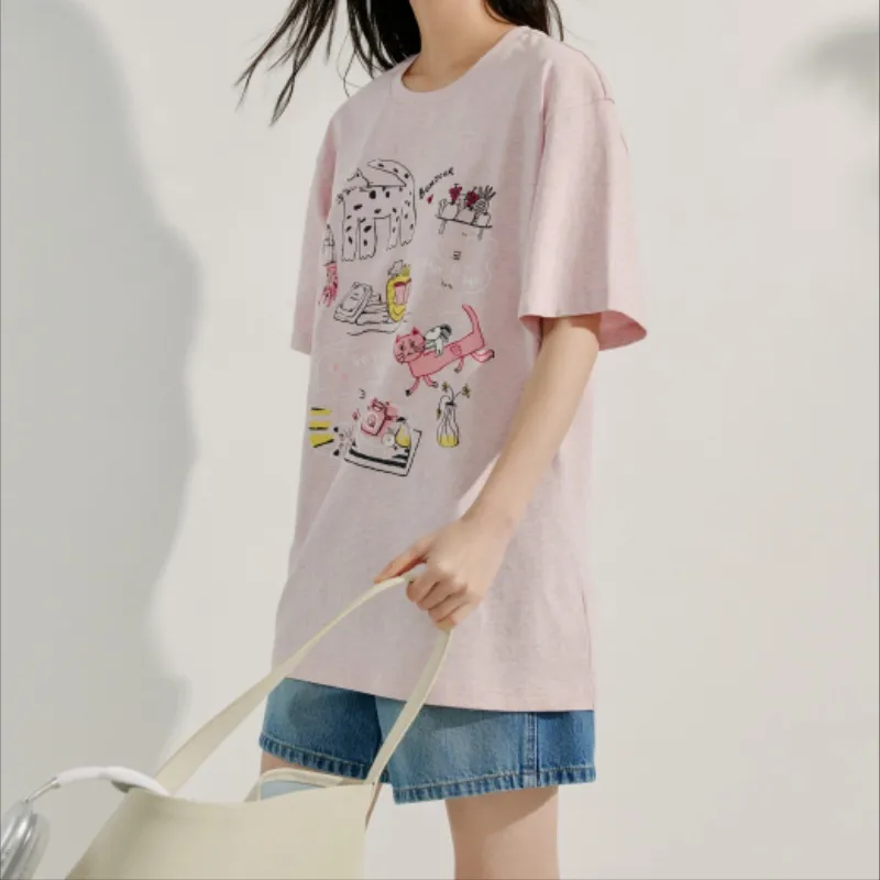 Inman T Shirts Women's Dusty Pink-4