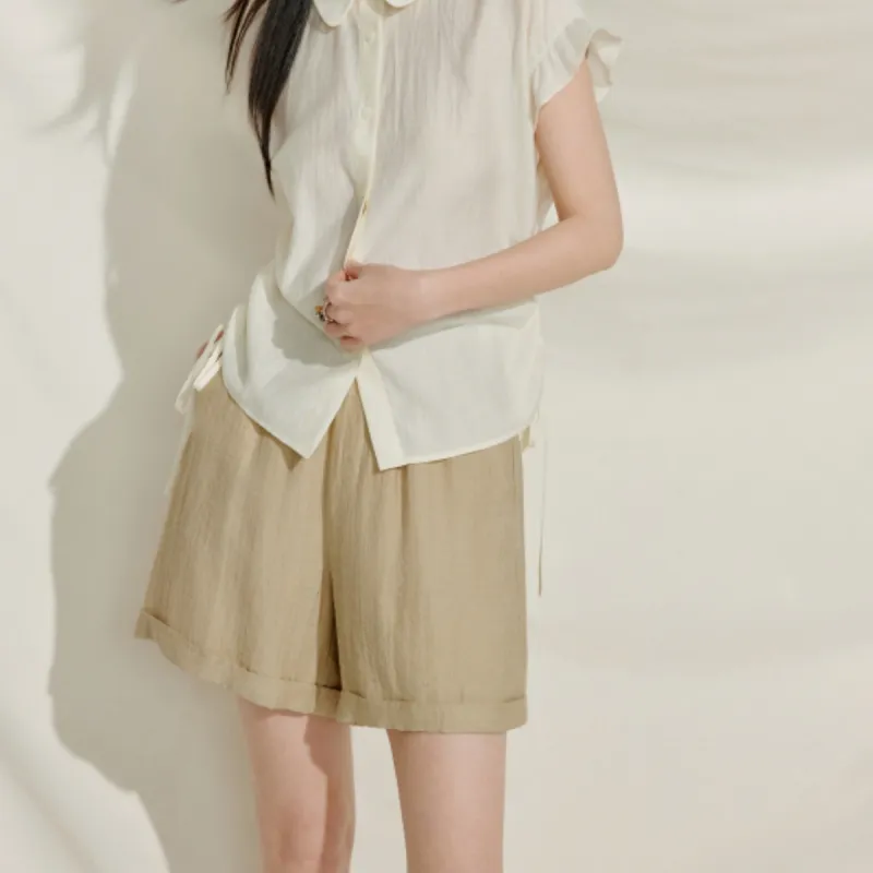 Inman Casual Shorts Women's Khaki-4