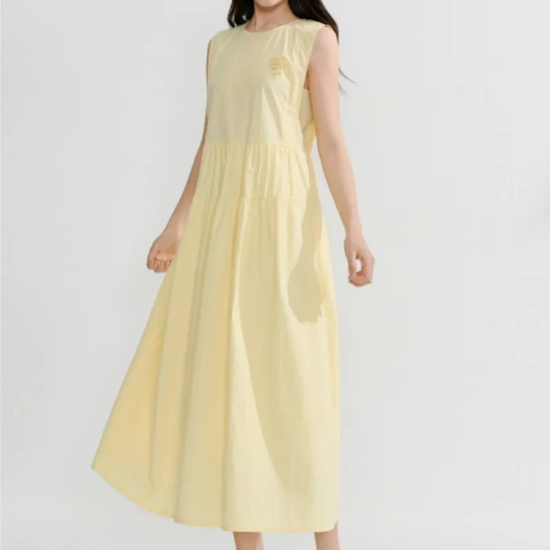 Inman Sleeveless Dress Women's Light Yellow-2