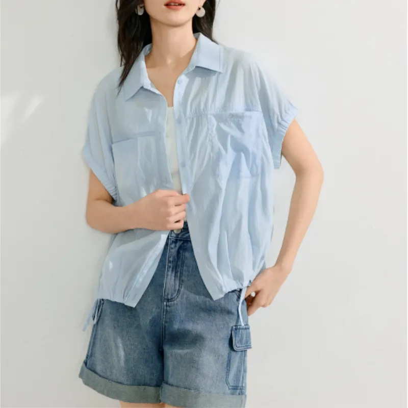 Inman Shirts Women's Light Blue-2