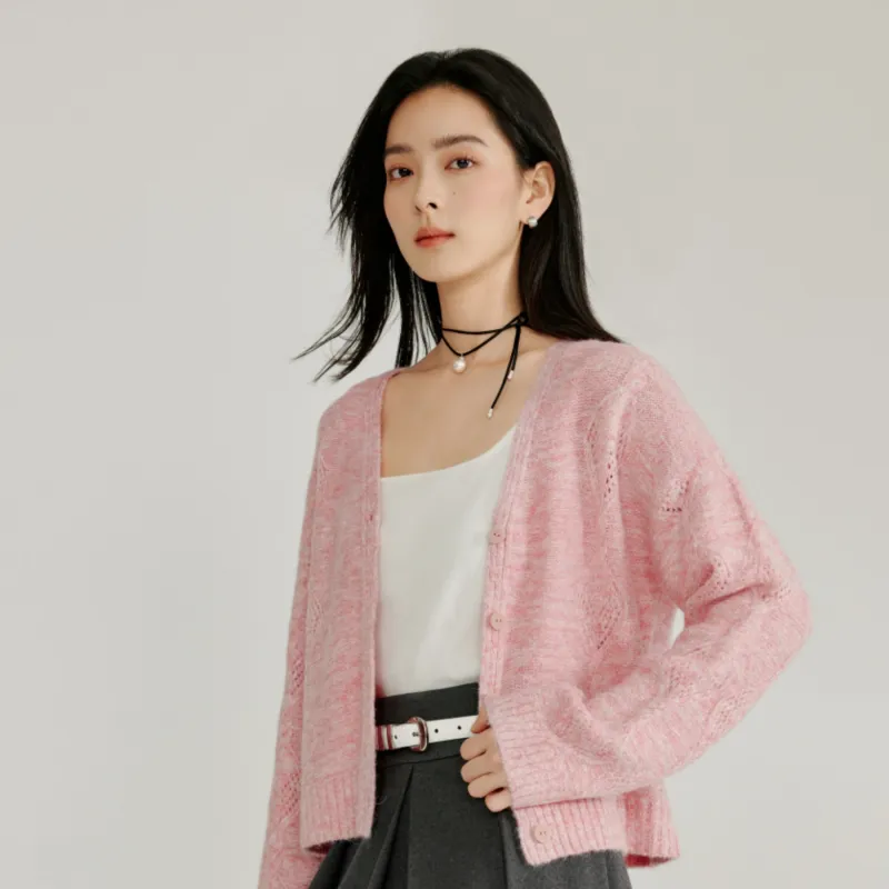 Inman Knitwear Women's Pink Peach Red-3