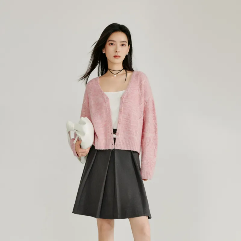 Inman Knitwear Women's Pink Peach Red-4