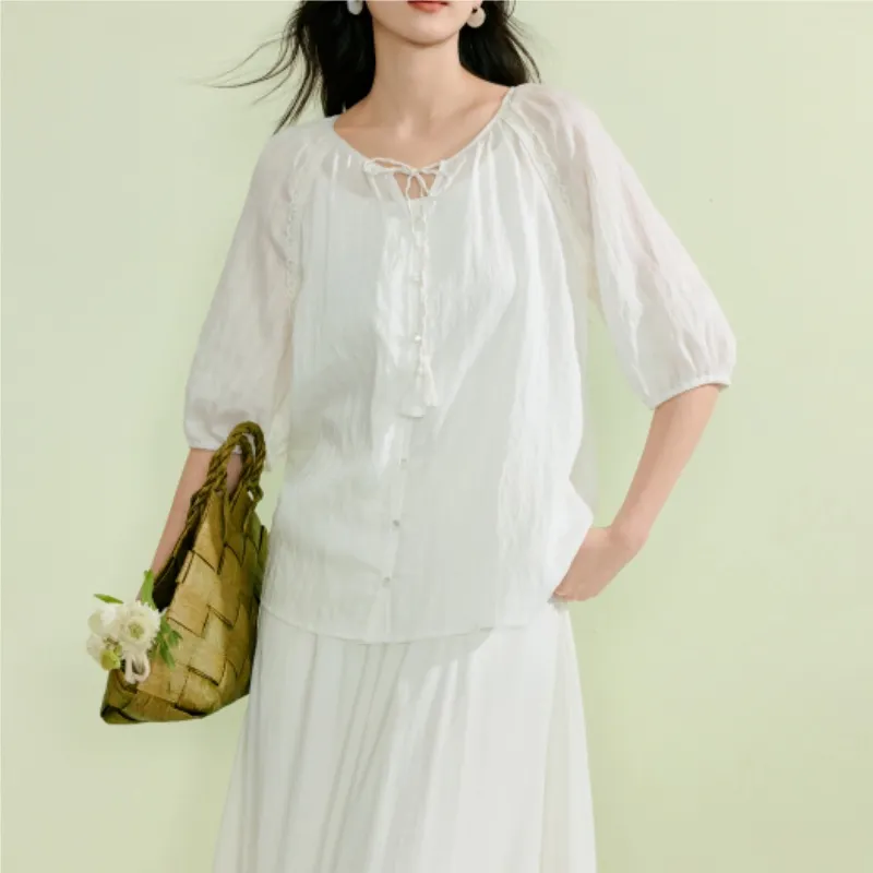 Inman Shirts Women's White-2