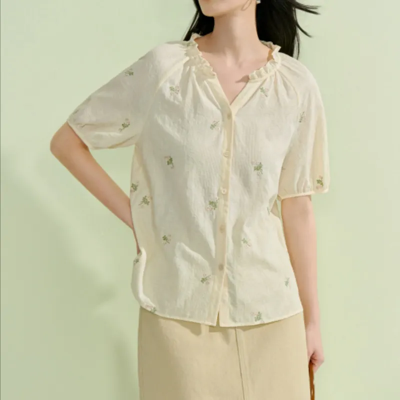 Inman Shirts Women's Pear Blossom Beige-3