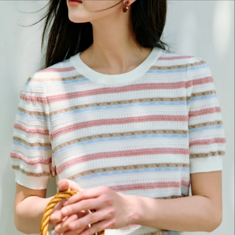 Inman Knitwear Women's Rainbow Stripes-4