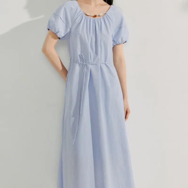 Inman Long Sleeved Dress Women's Sky Blue-2