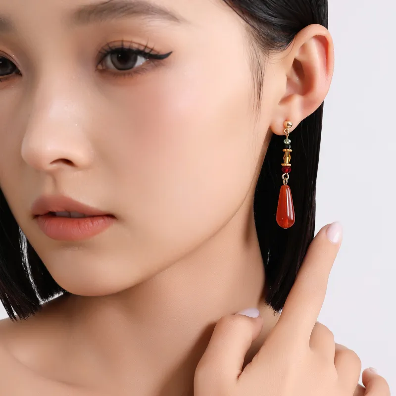 MISS XIA JWY S925 Silver Stud Earrings Women's-4