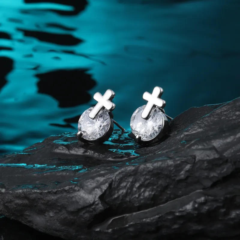 MISS XIA JWY S925 Silver Stud Earrings Women's-3