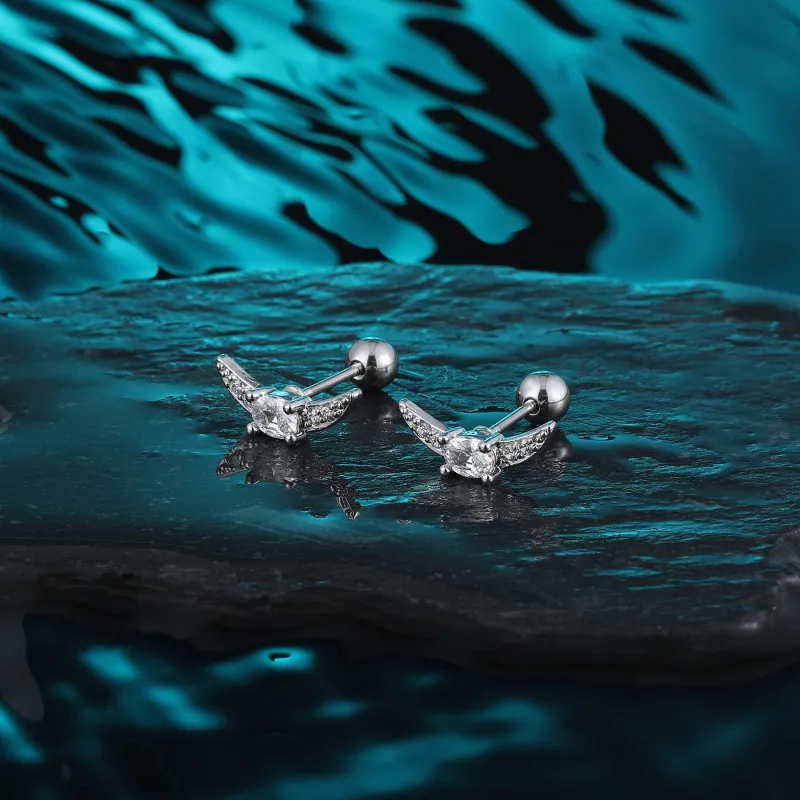MISS XIA JWY Titanium Steel Stud Earrings Women's-2
