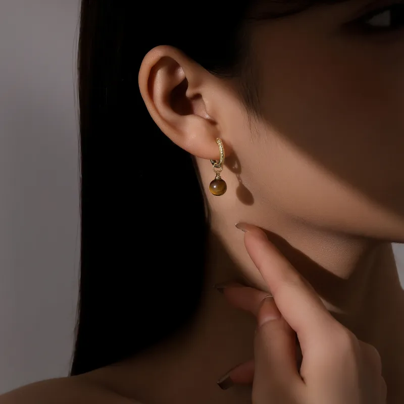 MISS XIA JWY S925 Silver Stud Earrings Women's-1