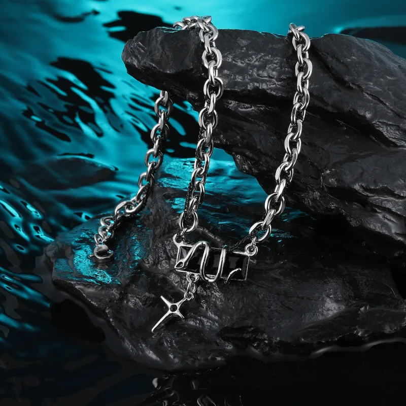 MISS XIA JWY Titanium Steel Necklaces Unisex-3
