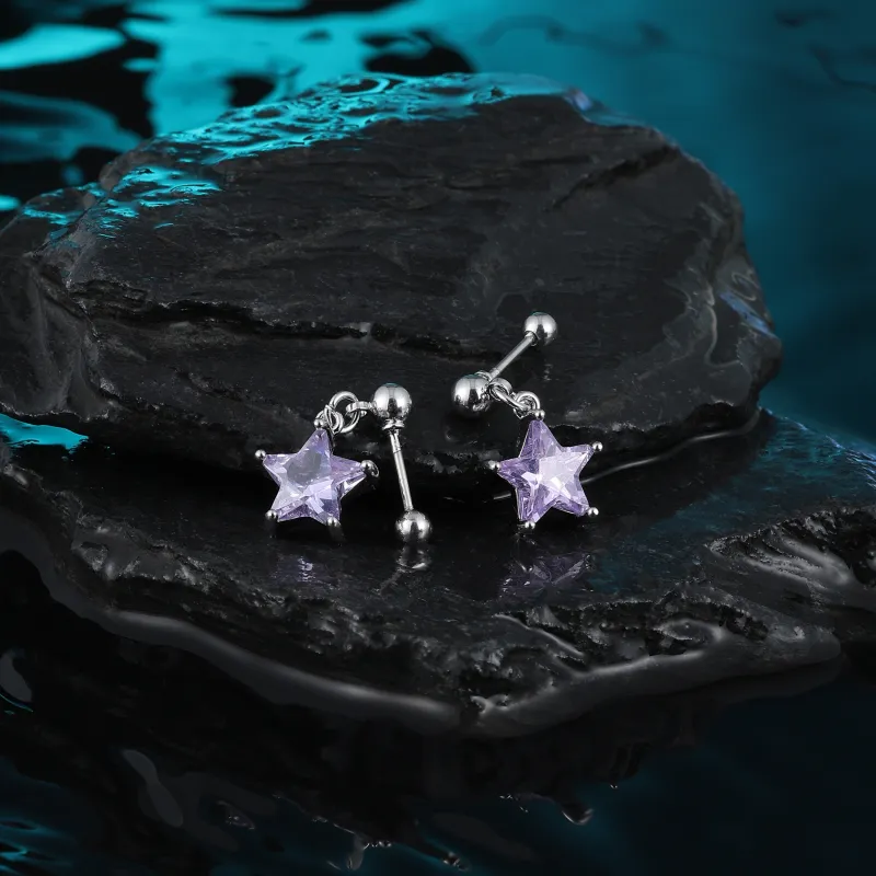 MISS XIA JWY Titanium Steel Stud Earrings Unisex-2