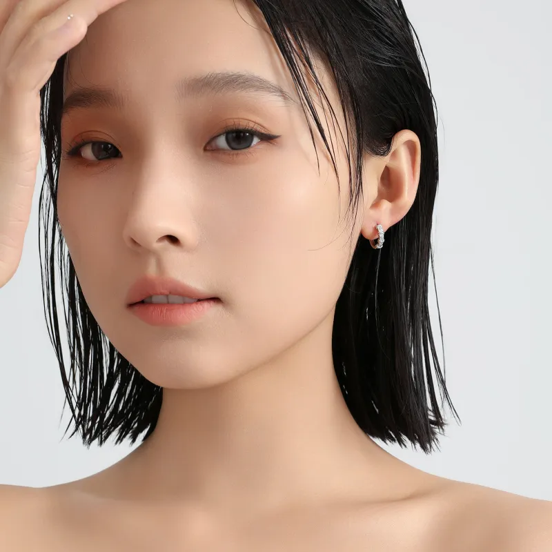 MISS XIA JWY S925 Silver Stud Earrings Unisex-1