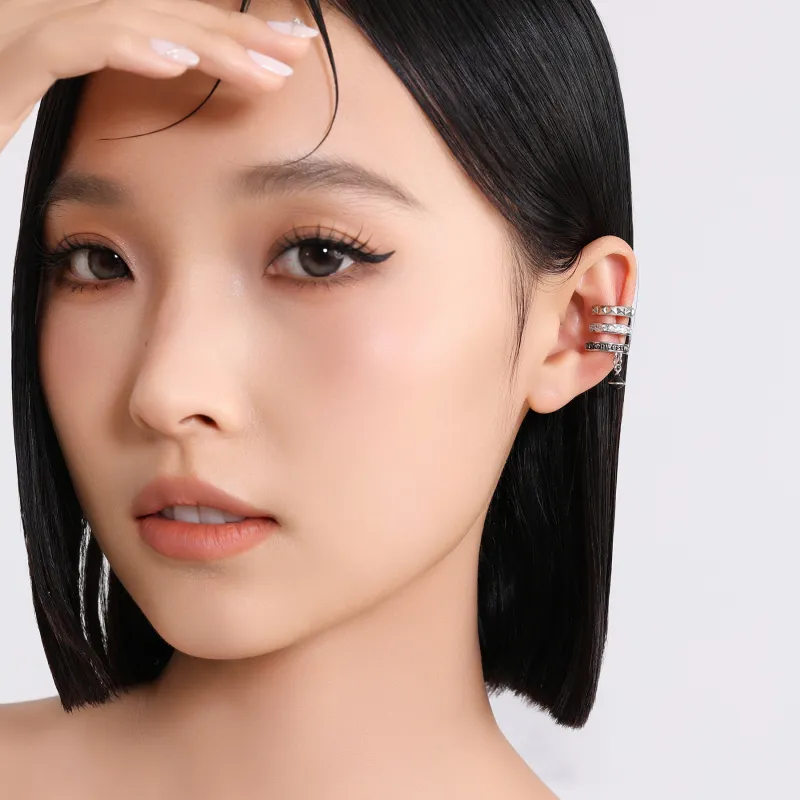 MISS XIA JWY High Quality Copper Silver Plated Clip On Earrings Unisex-3