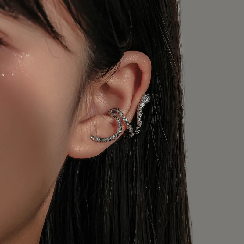 MISS XIA JWY Copper Silver Plated Clip On Earrings Unisex-1