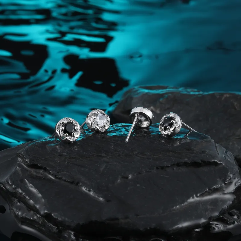 MISS XIA JWY S925 Silver Stud Earrings Unisex-5