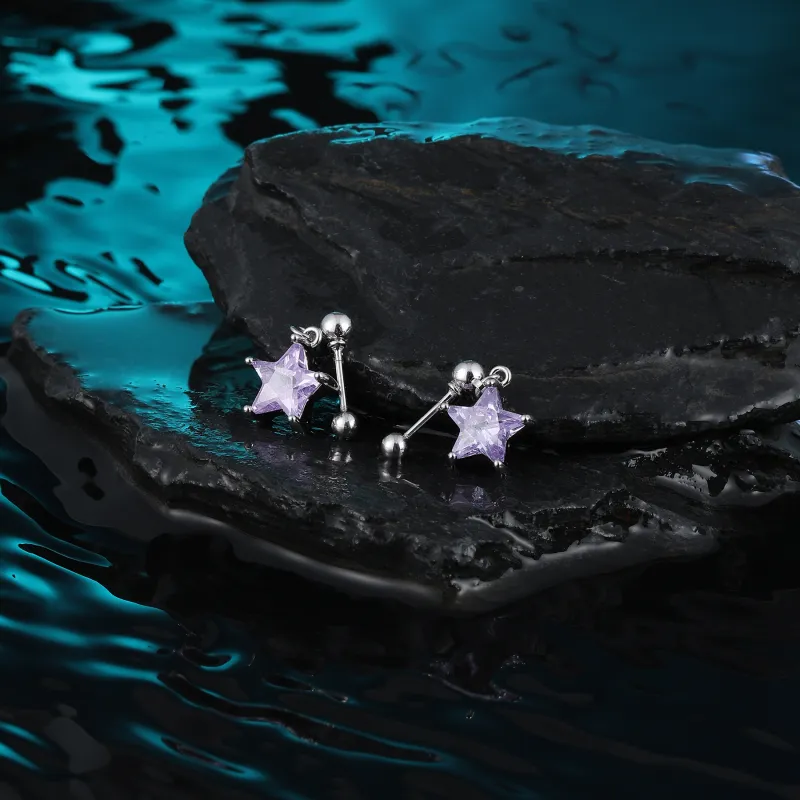 MISS XIA JWY Titanium Steel Stud Earrings Unisex-1