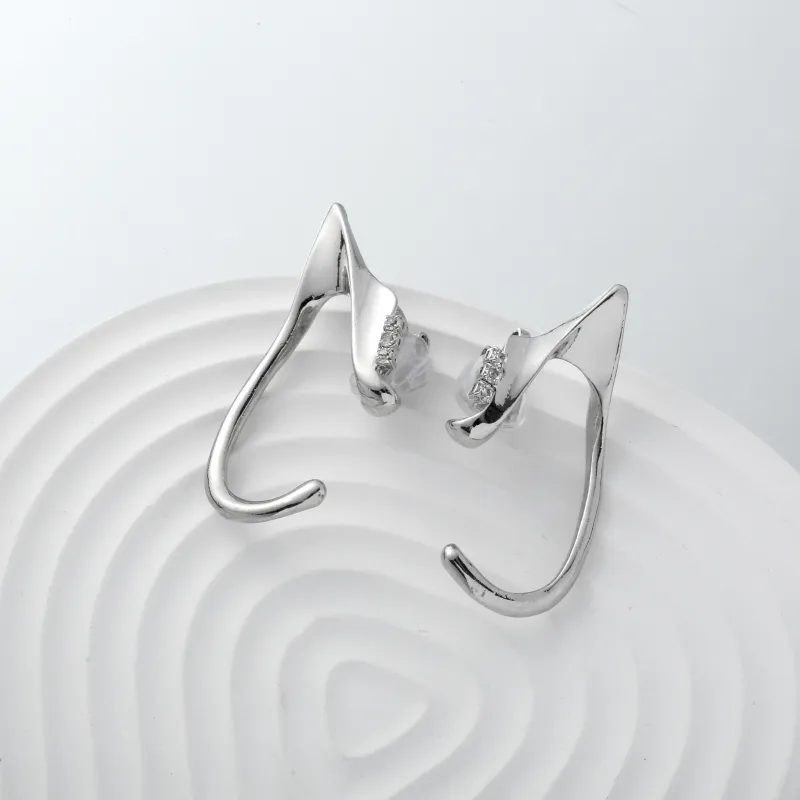 MISS XIA JWY Copper Silver Plated Clip On Earrings Women's-4
