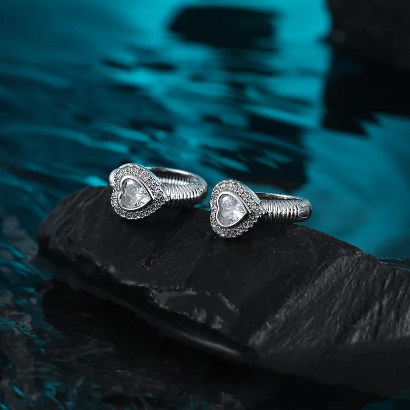 MISS XIA JWY S925 Silver Stud Earrings Unisex-2