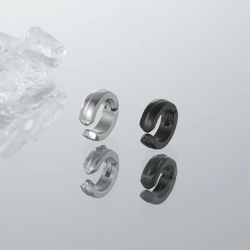 MISS XIA JWY Titanium Steel Clip On Earrings Unisex-3